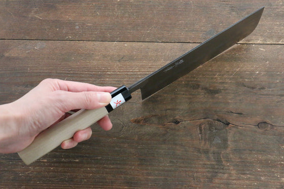 Fujiwara Teruyasu White Steel No.1 Nashiji Nakiri 165mm with Magnolia Handle - Seisuke Knife