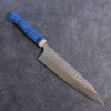 Yoshimi Kato Minamo SG2 Hammered Kiritsuke Gyuto 210mm Blue western style Handle - Seisuke Knife - Slide 1