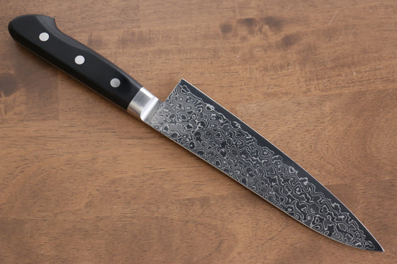 Seisuke AUS10 45 Layer Mirrored Finish Damascus Gyuto 180mm Black Pakka wood Handle - Seisuke Knife