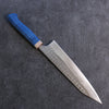 Yoshimi Kato Minamo SG2 Hammered Kiritsuke Gyuto 210mm Blue western style Handle - Seisuke Knife - Slide 3