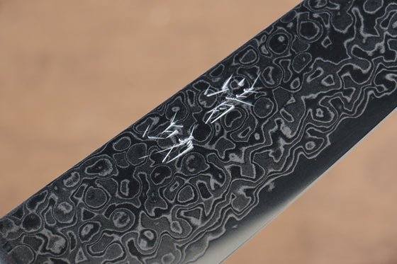 Seisuke AUS10 45 Layer Mirrored Finish Damascus Gyuto 180mm Black Pakka wood Handle - Seisuke Knife