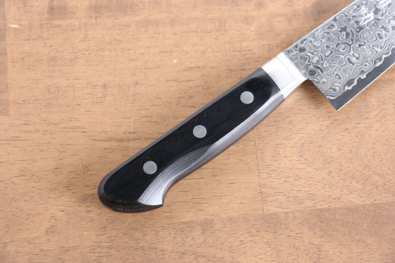 Seisuke AUS10 45 Layer Mirrored Finish Damascus Gyuto 180mm Black Pakka wood Handle - Seisuke Knife