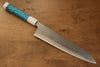 Yu Kurosaki Senko SG2 Hammered Gyuto 240mm Turquoise(With Double White Ring) Handle - Seisuke Knife - Slide 1