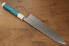 Yu Kurosaki Senko SG2 Hammered Gyuto 240mm Turquoise(With Double White Ring) Handle - Seisuke Knife - Slide 2