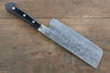 Fujiwara Teruyasu Fujiwara Teruyasu Maboroshi White Steel No.1 Nashiji Hammered Nakiri 165mm with Black Pakka wood Handle - Seisuke Knife - Slide 2