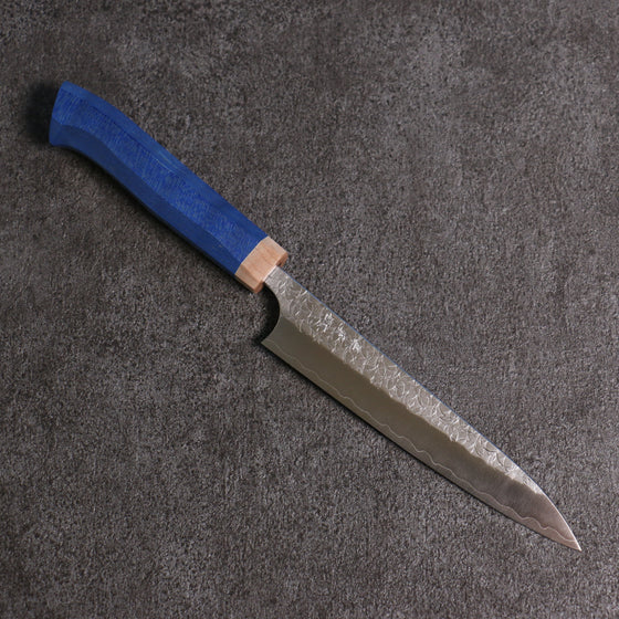 Yoshimi Kato Minamo SG2 Hammered Petty-Utility 150mm Blue western style Handle - Seisuke Knife