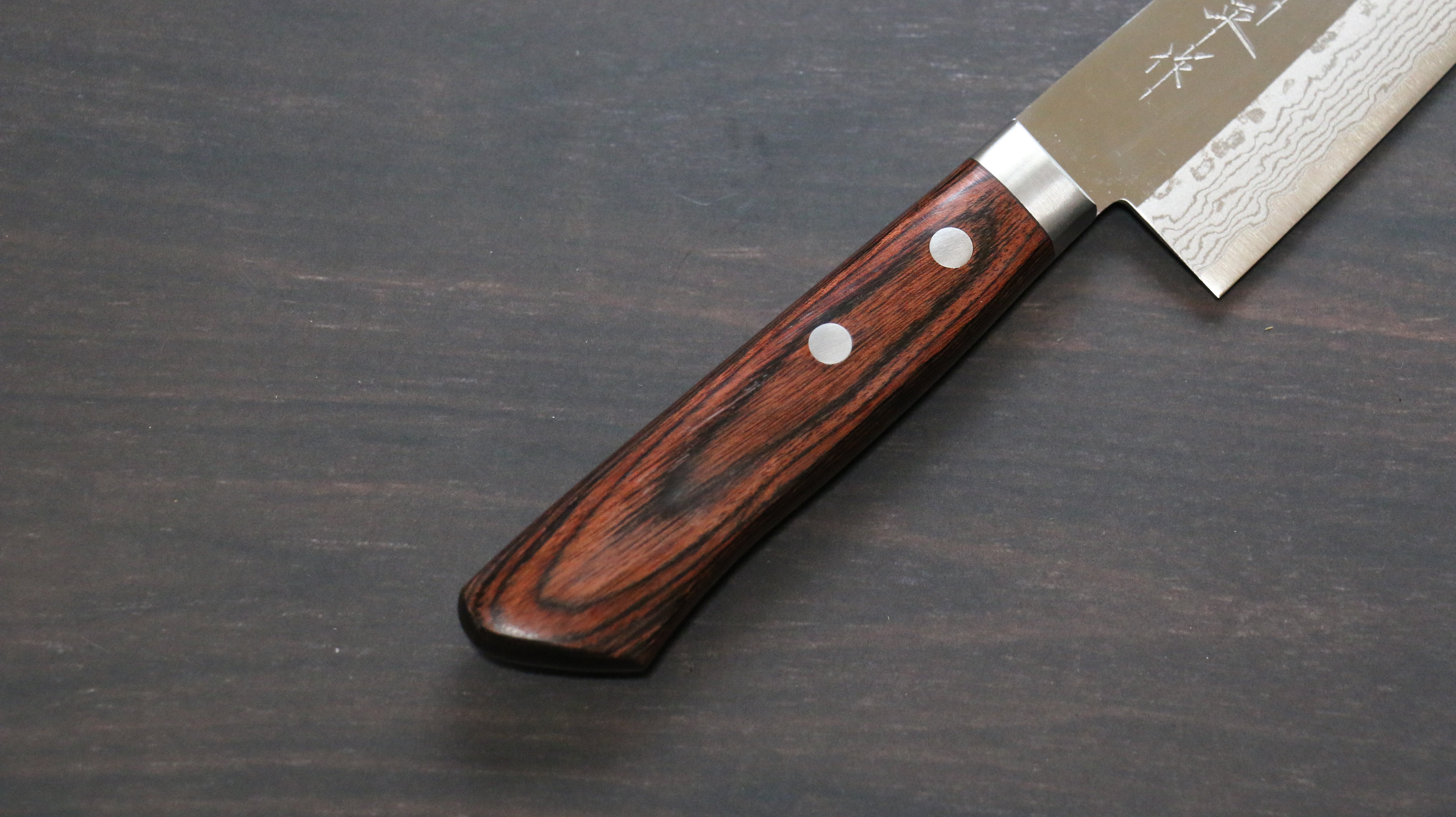 Kunihira Sairyu VG10 Migaki Finished Damascus Gyuto 180mm Mahogany Handle - Seisuke Knife