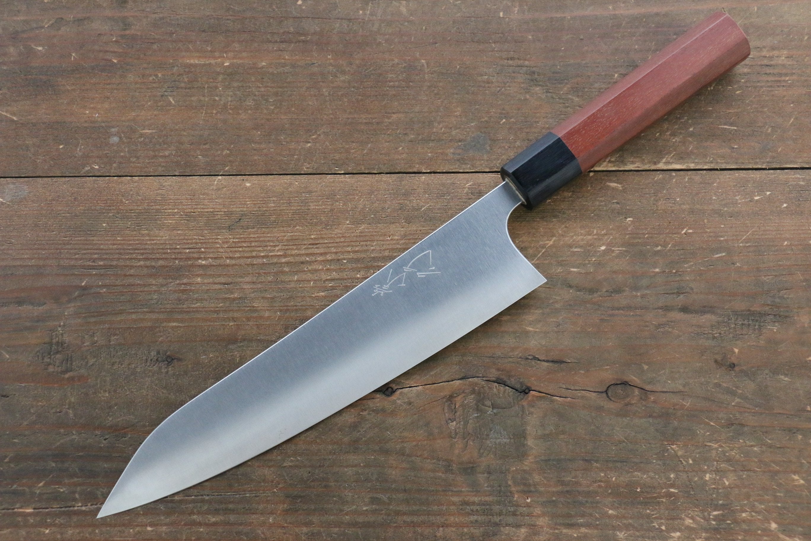 Shibata Takayuki Koutetsu Blue Super Gyuto  210mm Jarrah Handle - Seisuke Knife