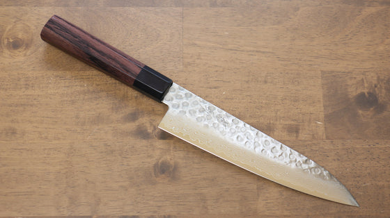 Seisuke AUS10 45 Layer Damascus Gyuto 180mm Shitan Handle - Seisuke Knife