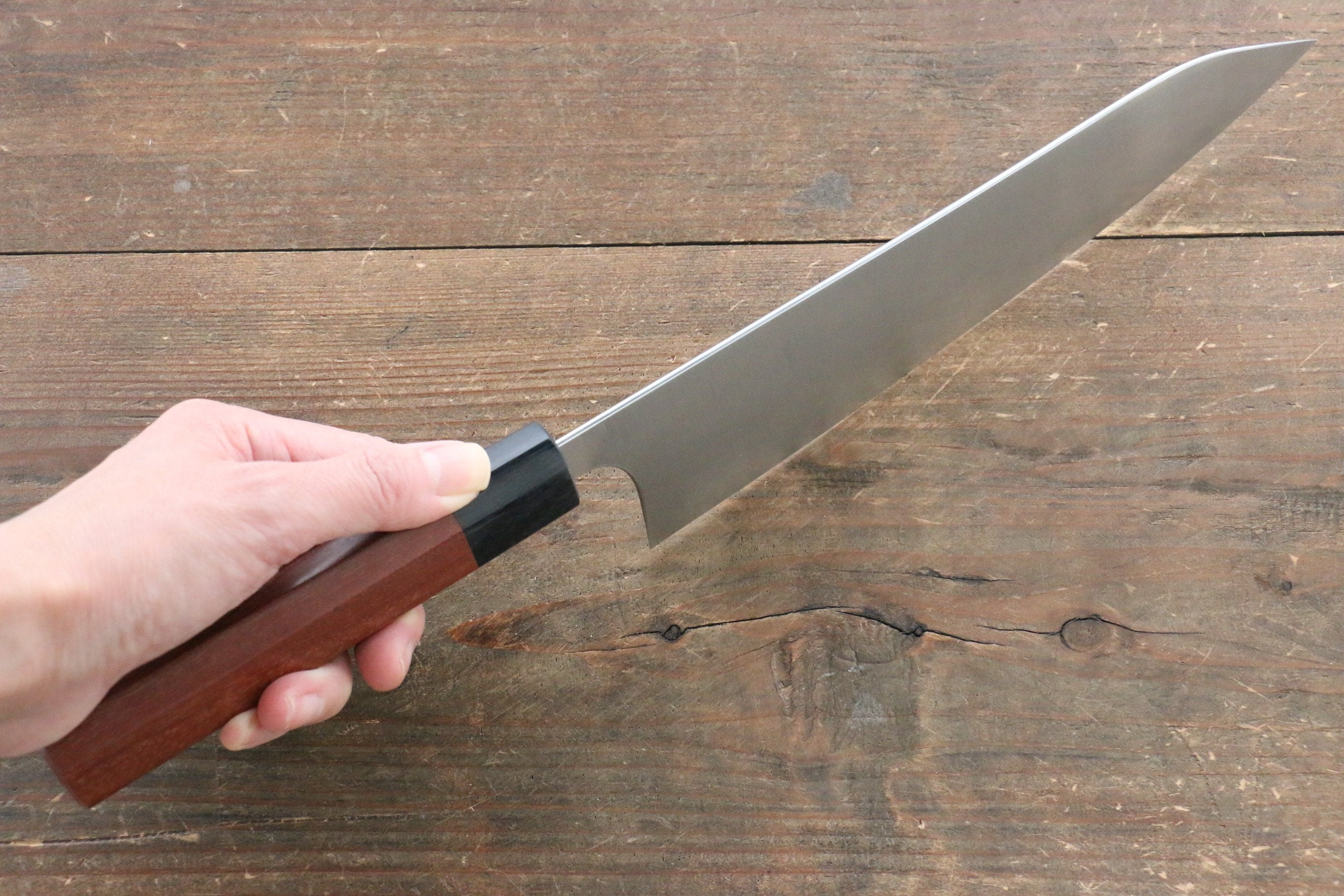 Shibata Takayuki Koutetsu Blue Super Gyuto  210mm Jarrah Handle - Seisuke Knife