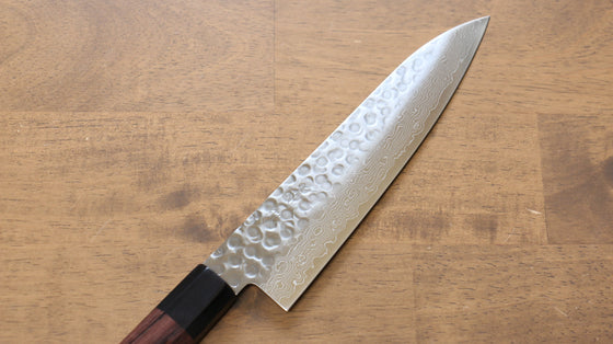 Seisuke AUS10 45 Layer Damascus Gyuto 180mm Shitan Handle - Seisuke Knife