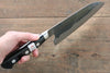 Fujiwara Teruyasu Denka Blue Super Black Finished Santoku 165mm with Black Pakkawood Handle - Seisuke Knife - Slide 7