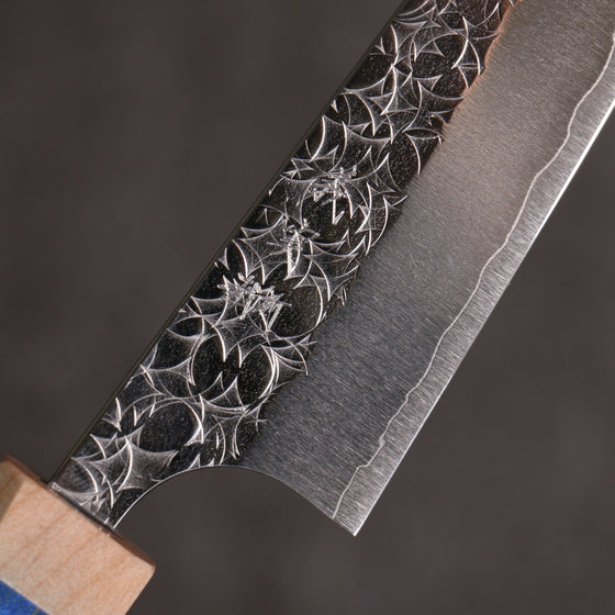 Yoshimi Kato Minamo SG2 Hammered Petty-Utility 120mm Blue western style Handle - Seisuke Knife