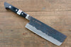 Fujiwara Teruyasu Denka Blue Super Black Finished Nakiri 165mm with Black Pakkawood Handle - Seisuke Knife - Slide 1