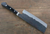 Fujiwara Teruyasu Denka Blue Super Black Finished Nakiri 165mm with Black Pakkawood Handle - Seisuke Knife - Slide 2