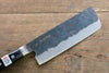 Fujiwara Teruyasu Denka Blue Super Black Finished Nakiri 165mm with Black Pakkawood Handle - Seisuke Knife - Slide 3