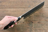 Fujiwara Teruyasu Denka Blue Super Black Finished Nakiri 165mm with Black Pakkawood Handle - Seisuke Knife - Slide 8