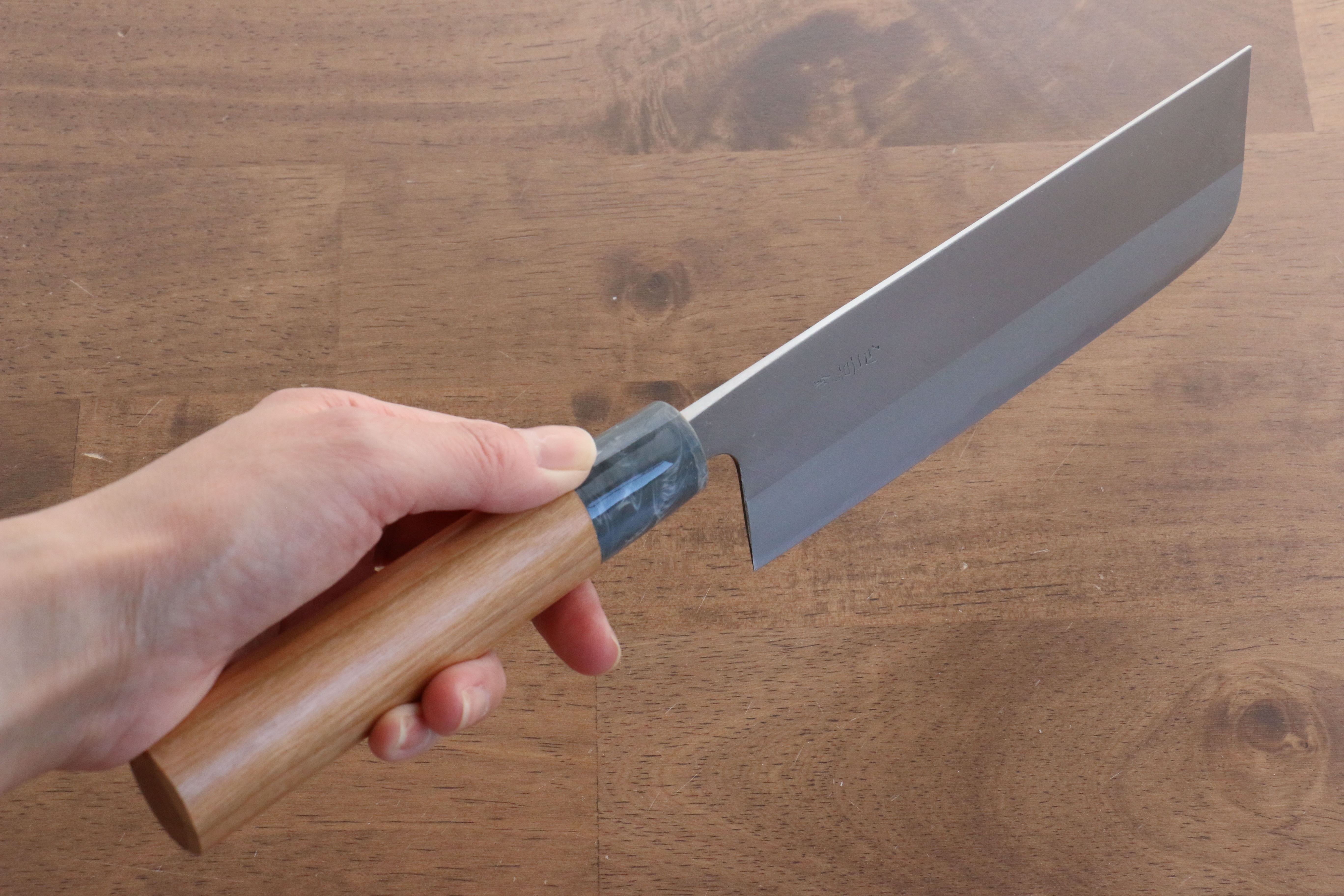 Nao Yamamoto White Steel No.2 Kasumitogi Nakiri 165mm with American Cherry Handle - Seisuke Knife