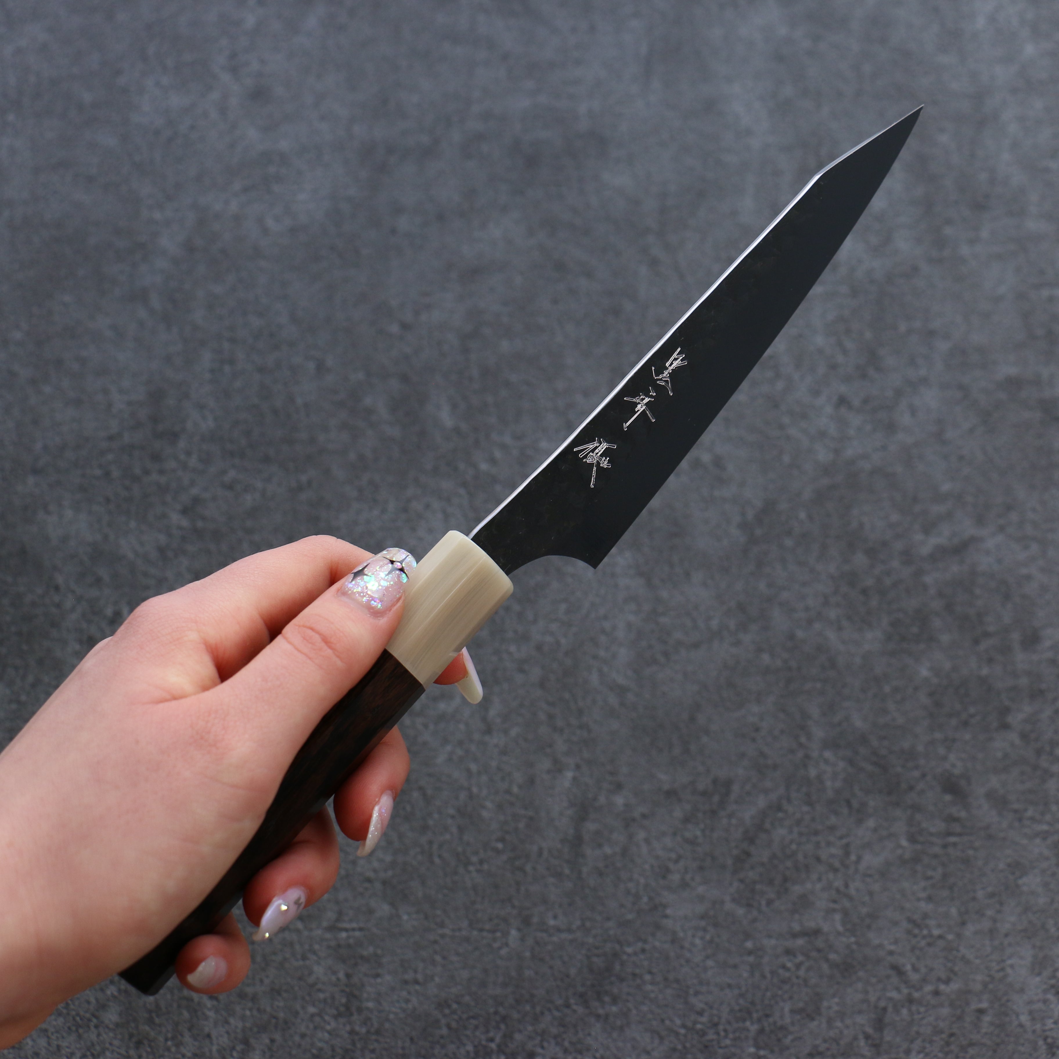 Yu Kurosaki Senko SG2 Hammered Petty-Utility 130mm Ebony Wood Handle - Seisuke Knife