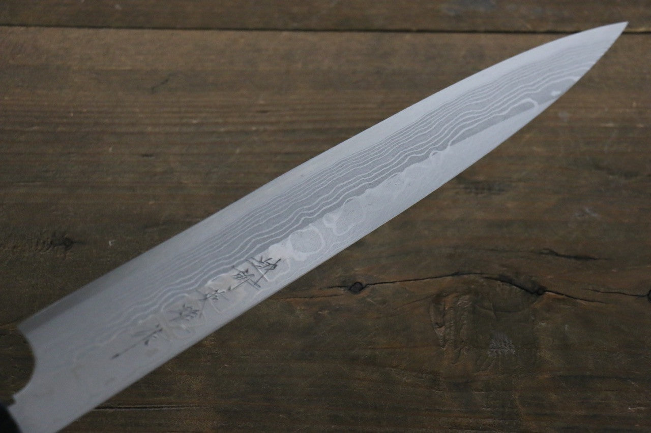 [Left Handed] Hideo Kitaoka White Steel No.2 Damascus Yanagiba Japanese Chef Knife 240mm - Seisuke Knife