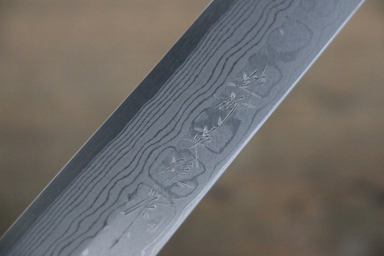 [Left Handed] Hideo Kitaoka White Steel No.2 Damascus Yanagiba Japanese Chef Knife 240mm - Seisuke Knife