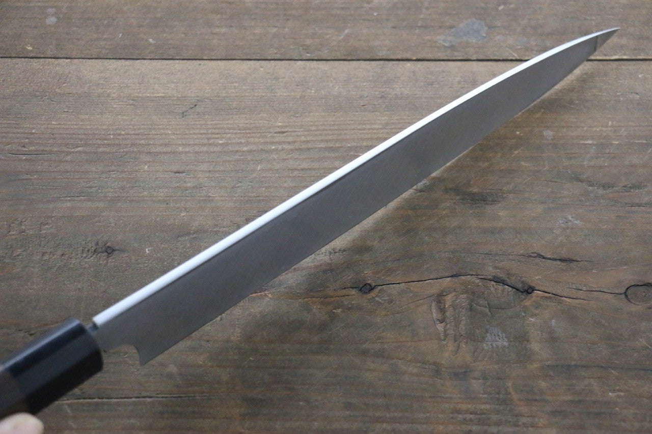 [Left Handed] Hideo Kitaoka White Steel No.2 Damascus Yanagiba Japanese Chef Knife 240mm - Seisuke Knife