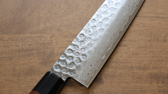 Seisuke AUS10 45 Layer Damascus Gyuto 210mm Shitan Handle - Seisuke Knife