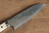 Takeshi Saji SG2 Diamond Finish Damascus Santoku 180mm Cow Bone Handle - Seisuke Knife - Slide 3