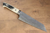 Takeshi Saji SG2 Diamond Finish Damascus Bunka 170mm Cow Bone Handle - Seisuke Knife - Slide 1