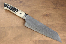  Takeshi Saji SG2 Diamond Finish Damascus Bunka 170mm Cow Bone Handle - Seisuke Knife