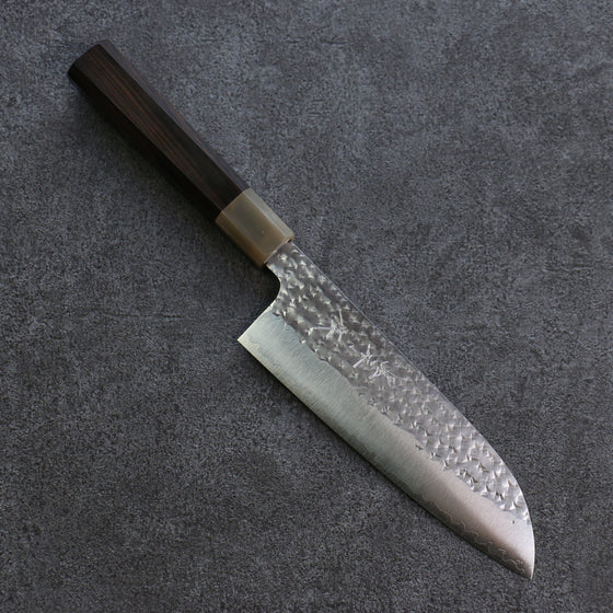 Yu Kurosaki Senko SG2 Hammered Santoku 165mm Ebony Wood Handle - Seisuke Knife