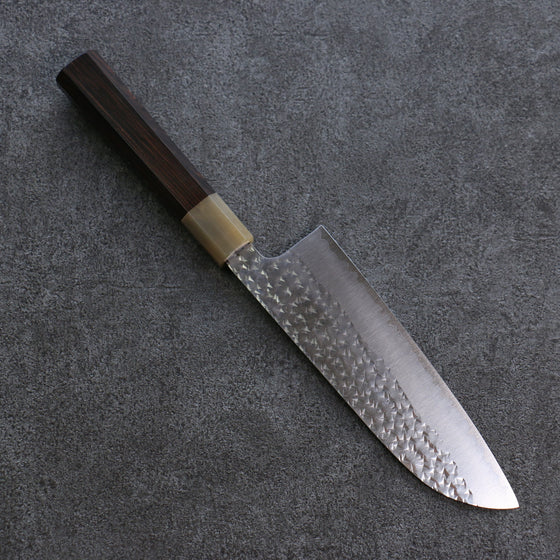 Yu Kurosaki Senko SG2 Hammered Santoku 165mm Ebony Wood Handle - Seisuke Knife