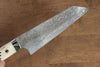 Takeshi Saji SG2 Diamond Finish Damascus Bunka 170mm Cow Bone Handle - Seisuke Knife - Slide 4