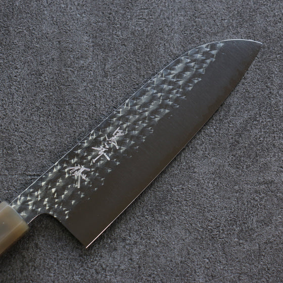 Yu Kurosaki Senko SG2 Hammered Santoku 165mm Ebony Wood Handle - Seisuke Knife