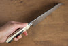 Takeshi Saji SG2 Diamond Finish Damascus Bunka 170mm Cow Bone Handle - Seisuke Knife - Slide 8