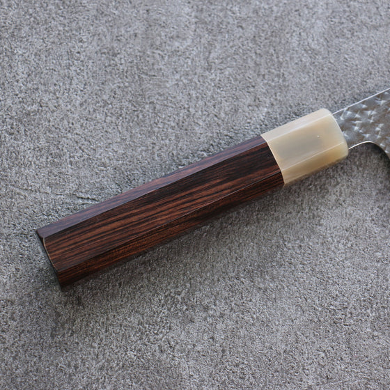 Yu Kurosaki Senko SG2 Hammered Santoku 165mm Ebony Wood Handle - Seisuke Knife