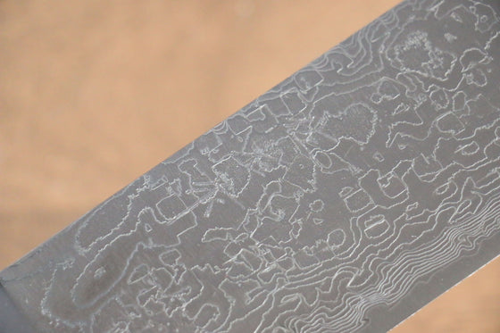 Takeshi Saji SG2 Diamond Finish Damascus Nakiri 170mm Cow Bone Handle - Seisuke Knife