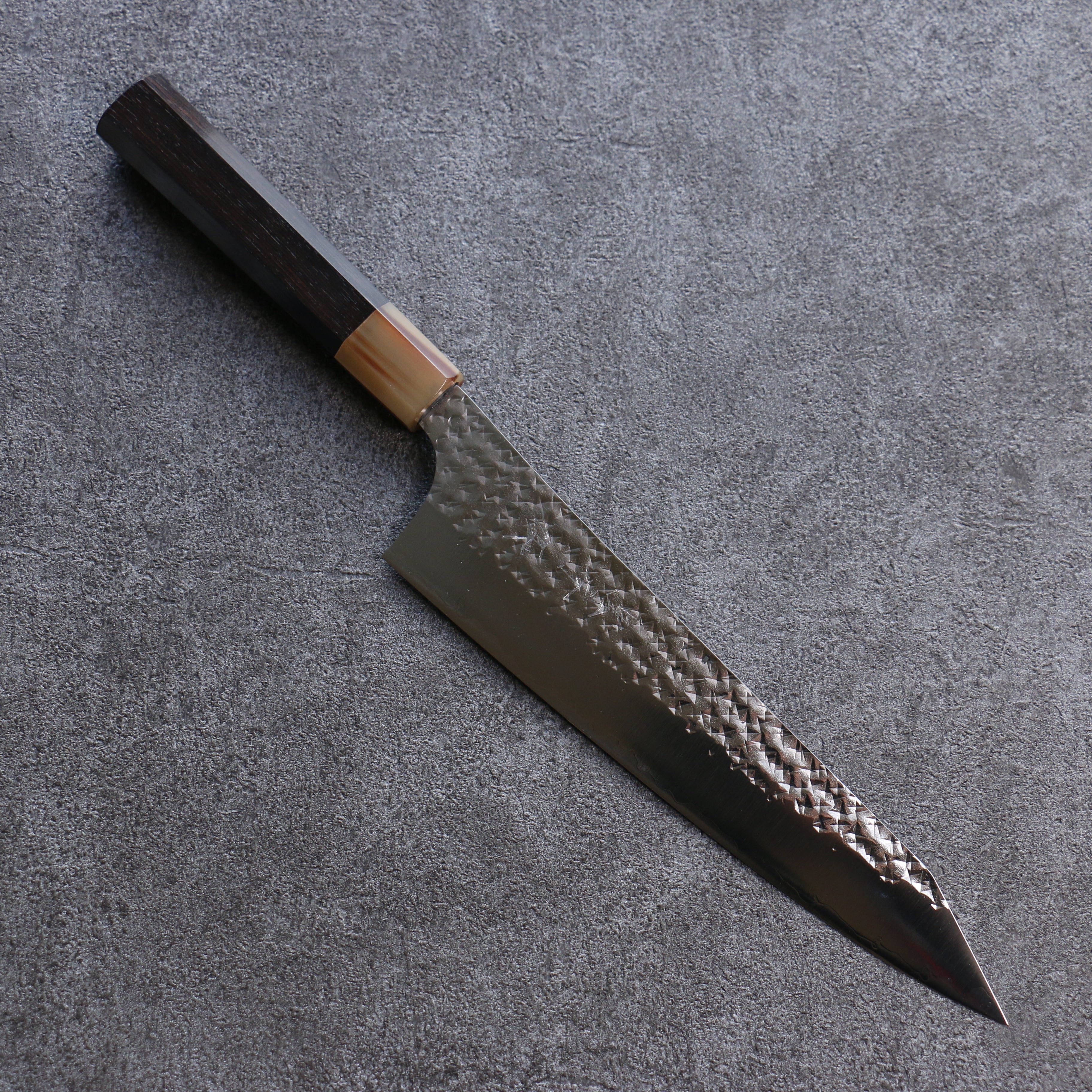 Yu Kurosaki Senko SG2 Hammered Gyuto 210mm Ebony Wood Handle - Seisuke Knife