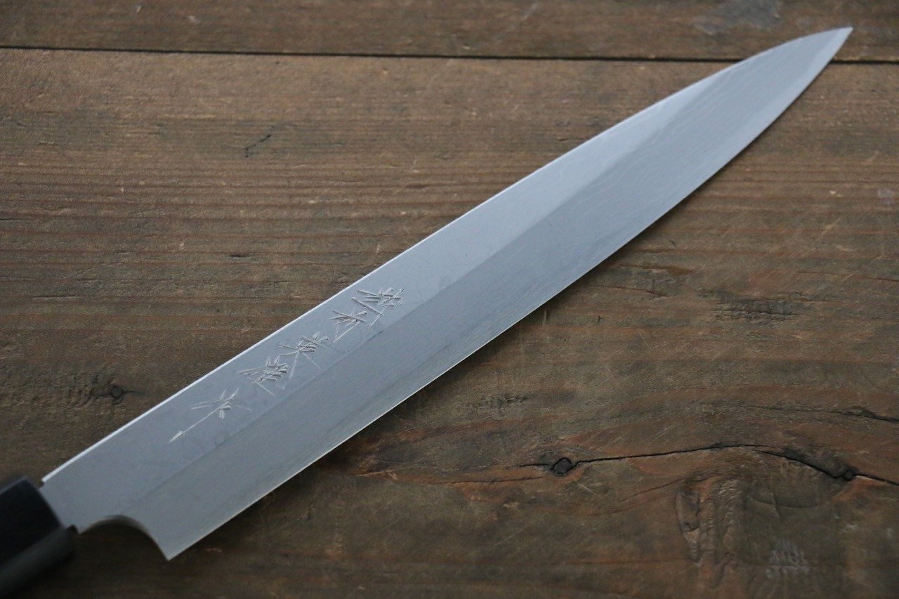 Hideo Kitaoka White Steel No.2 Damascus Yanagiba Japanese Chef Knife 210mm - Seisuke Knife