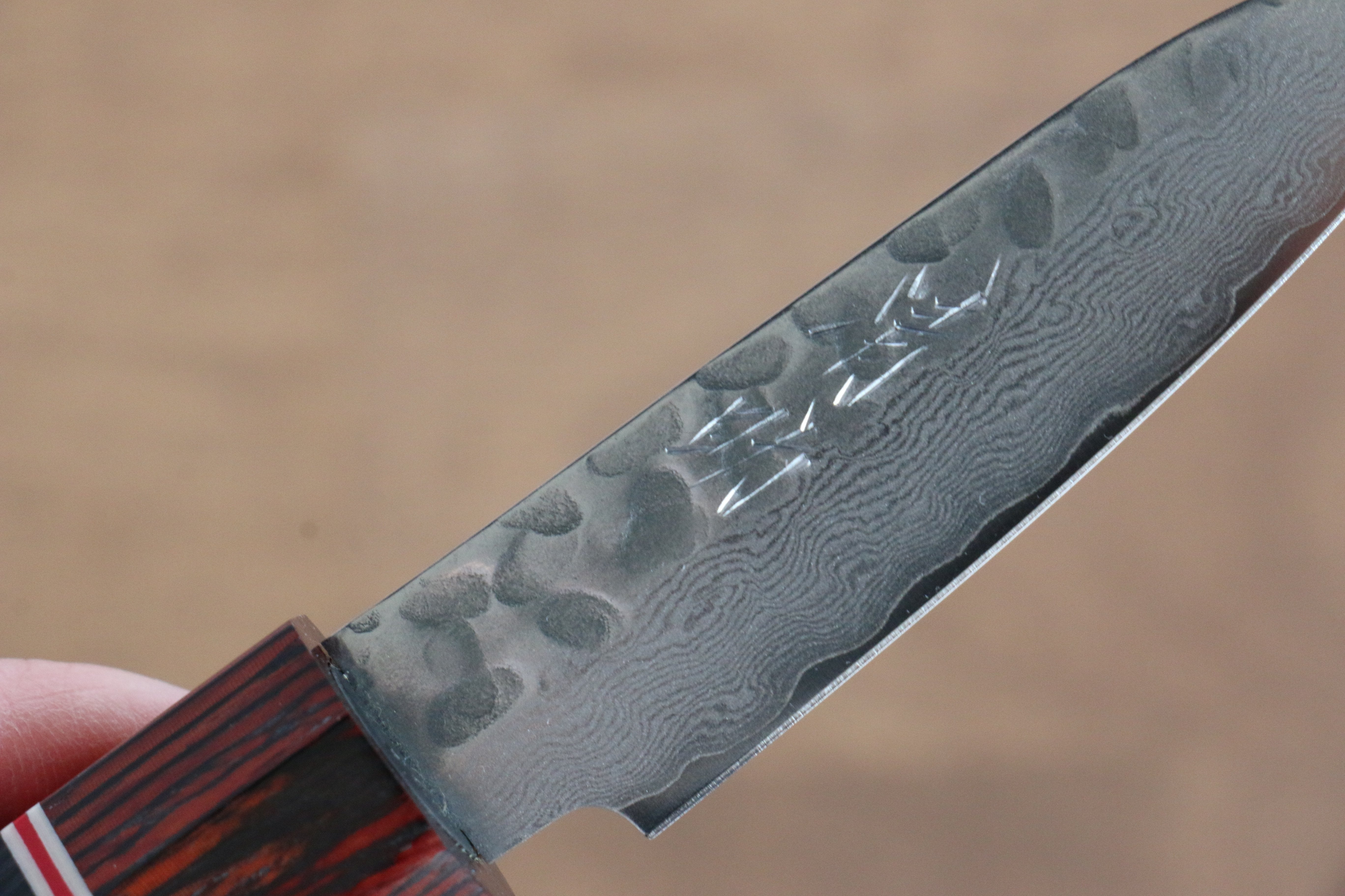 Seisuke VG10 Damascus Paring 80mm Black Pakkawood Handle - Seisuke Knife