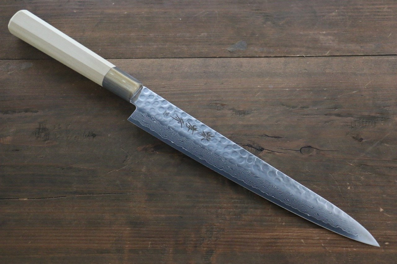 Sakai Takayuki 45 Layer Damascus AUS10 Stain Resistant Steel Sujihiki Sushi Japanese Chef Knife 240mm - Seisuke Knife