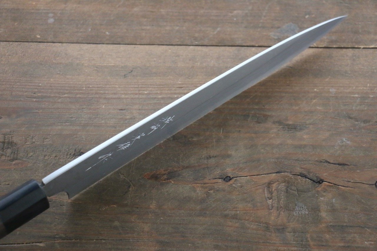 Hideo Kitaoka White Steel No.2 Damascus Yanagiba Japanese Chef Knife 240mm - Seisuke Knife