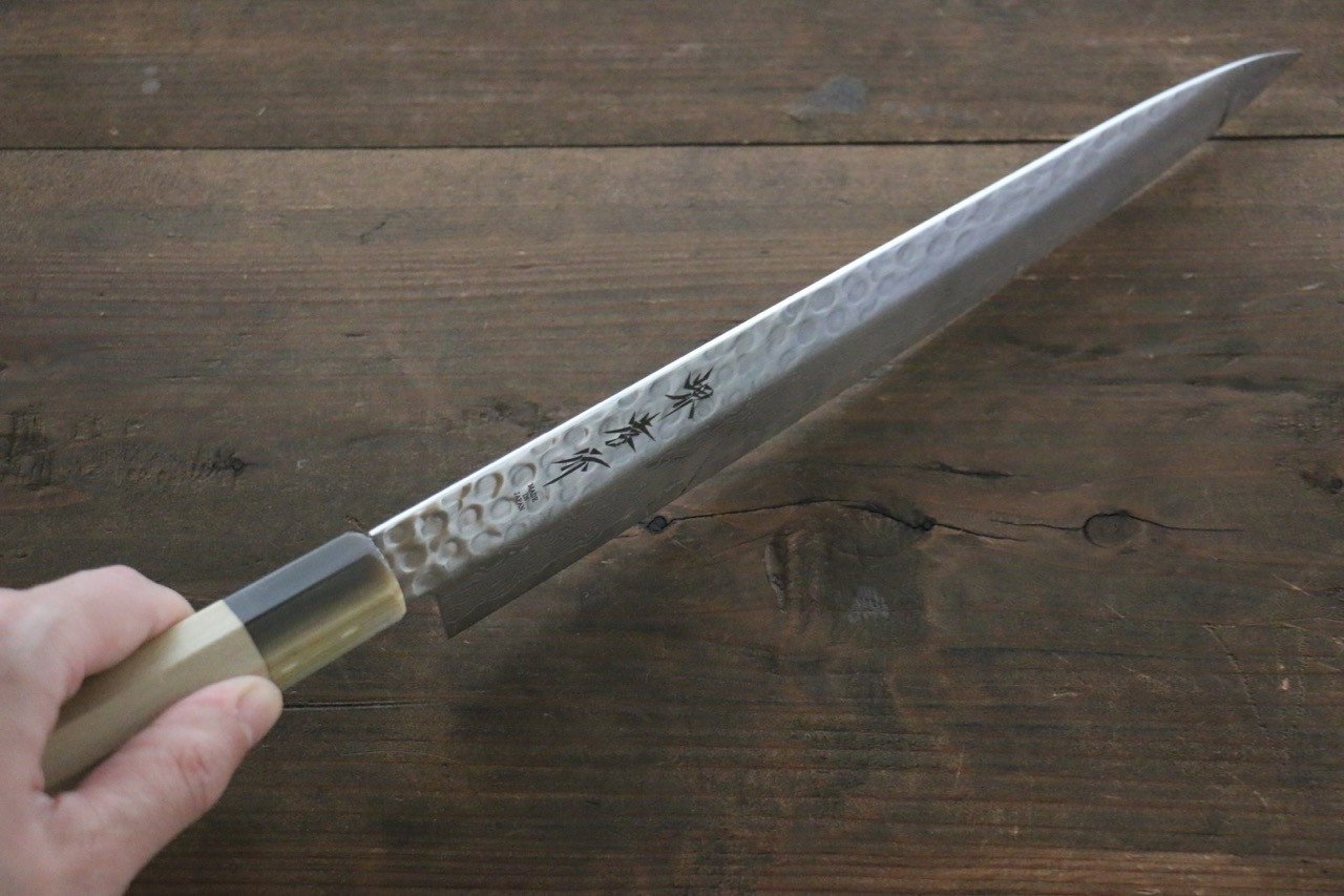 Sakai Takayuki 45 Layer Damascus AUS10 Stain Resistant Steel Sujihiki Sushi Japanese Chef Knife 240mm - Seisuke Knife