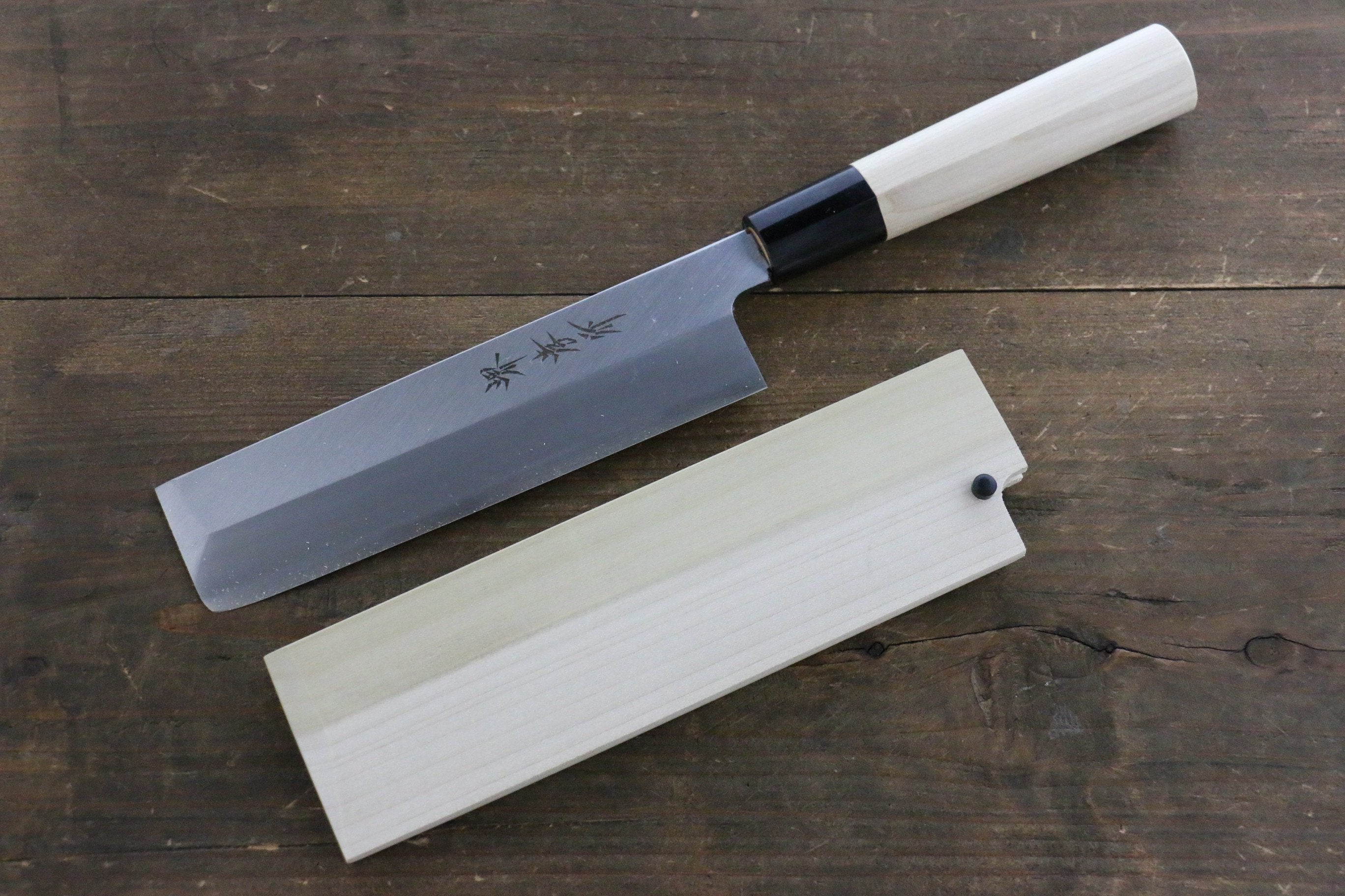 [Left Handed] Magnolia Saya Sheath for Usuba Knife with Plywood Pin 165mm - Seisuke Knife