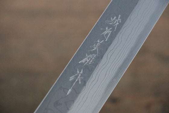 Hideo Kitaoka White Steel No.2 Damascus Yanagiba Japanese Chef Knife 300mm - Seisuke Knife