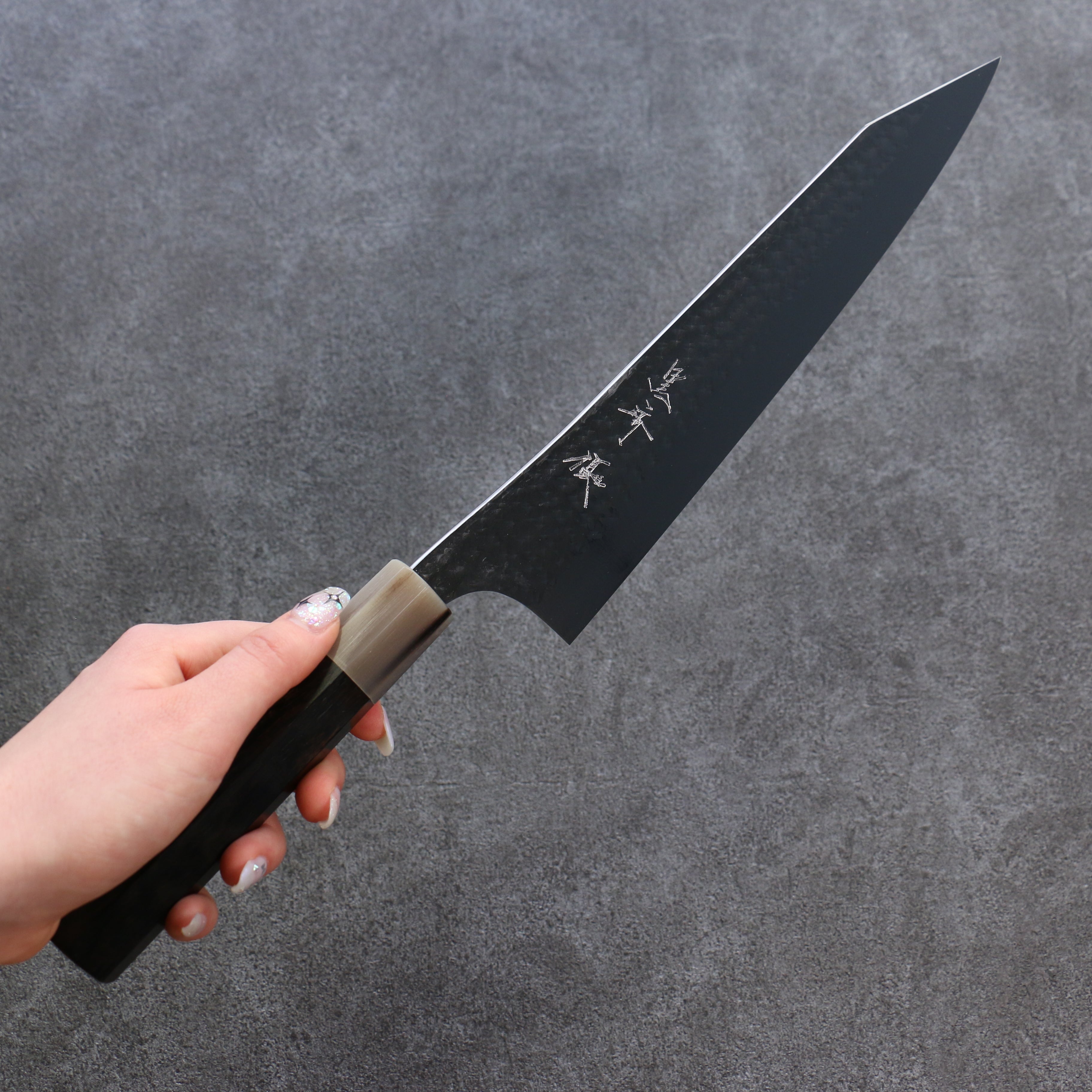 Yu Kurosaki Senko SG2 Hammered Gyuto 240mm Ebony Wood Handle - Seisuke Knife