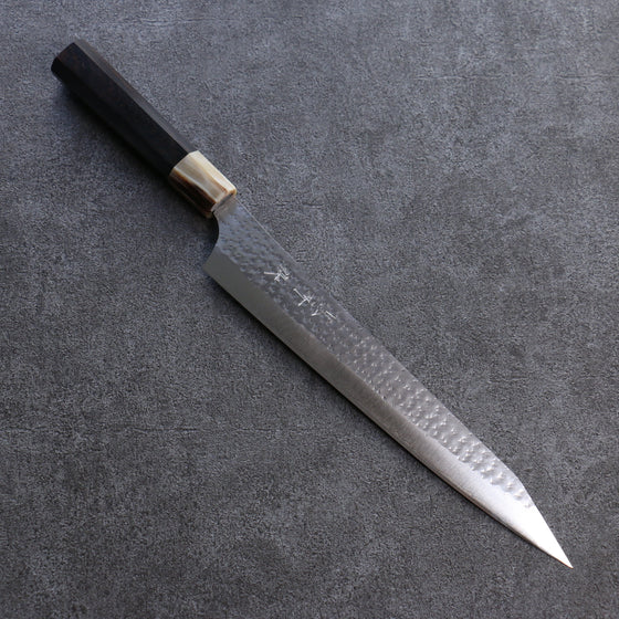 Yu Kurosaki Senko SG2 Hammered Sujihiki 270mm Ebony Wood Handle - Seisuke Knife