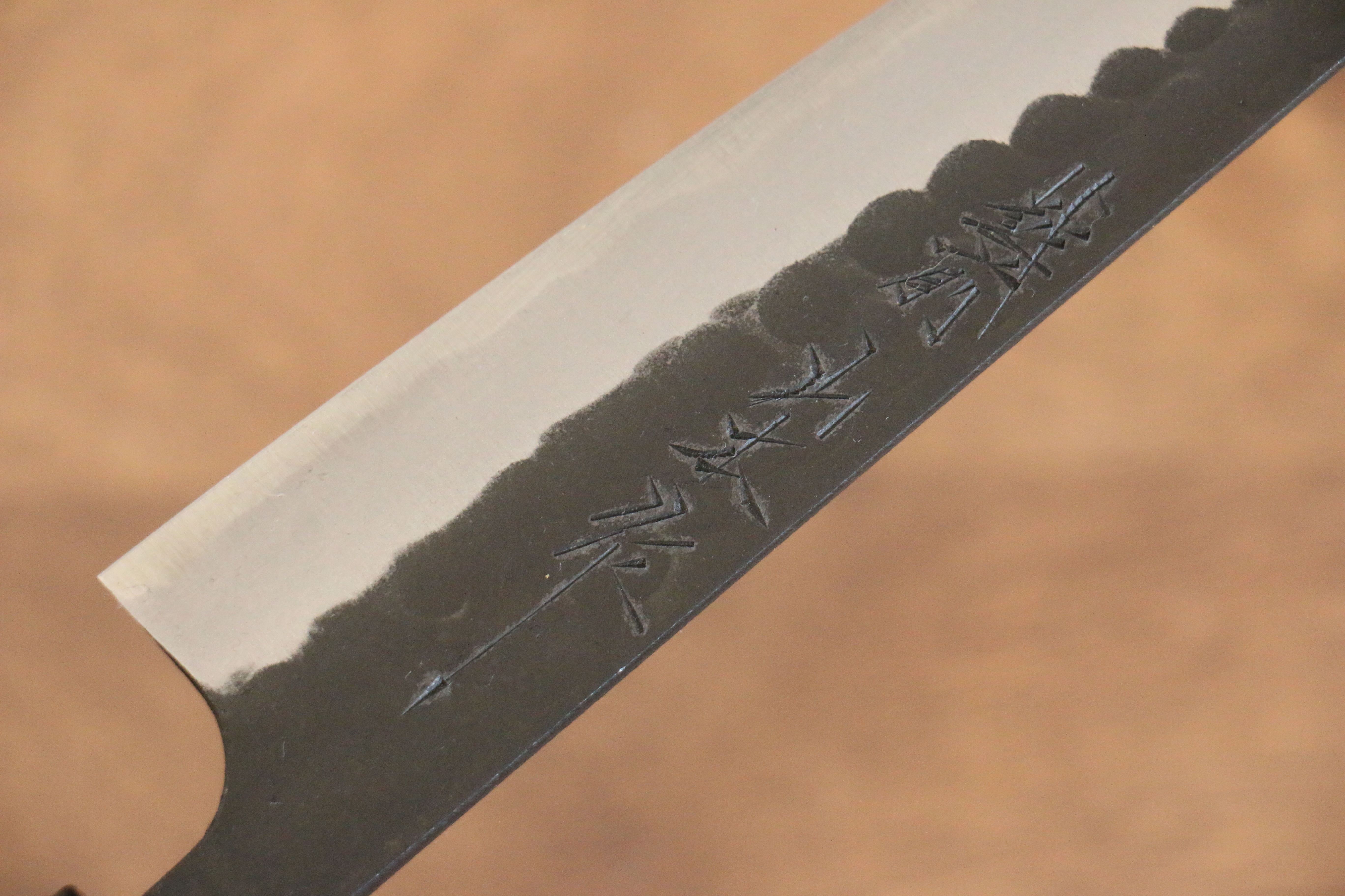 Nao Yamamoto Blue Steel Kurouchi Maru Hammered Petty-Utility 140mm Walnut Handle - Seisuke Knife