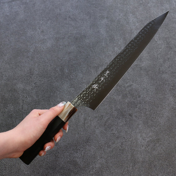 Yu Kurosaki Senko SG2 Hammered Sujihiki 270mm Ebony Wood Handle - Seisuke Knife
