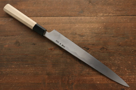 Choyo Blue Steel No.1 Mirrored Finish Yanagiba with Magnolia Handle - Seisuke Knife